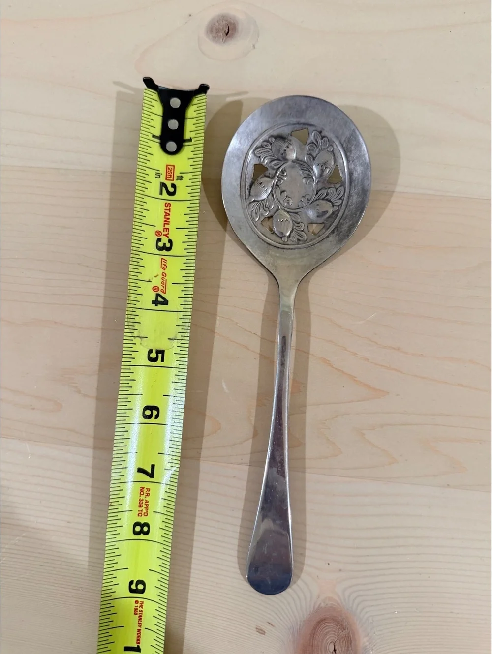 Vintage Silver Plated Sheffield England Decorative Serving Spoon